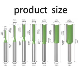 7 Piece Set Milling Cutter for Router, Alloy Groove Cutter 6 mm Shank, for DIY Woodworking, Wood Cutting