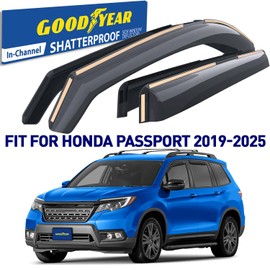 Goodyear Shatterproof in-Channel Window Deflectors for Honda Passport 2019-2025, Rain Guards, Window Visors for Cars, Vent Deflector, Car Accessories, 4 pcs - GY008184