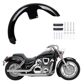 21 Inch Metal Front Fender for Harley Touring, 5.5" Width Wrap-Around Mudguard for Electra Glide Street Glide Road Glide Road King Tour Glide Ultra Limited, Gloss Black