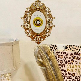 Press for Champagne Button - Mini Ring Bell, Wall Plaque Ornament Gift for Party, Christmas, Home, Bedroom, Hotel