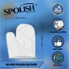 Ner Mitzvah Silver Polish Glove - 3 Gloves - Reusable,