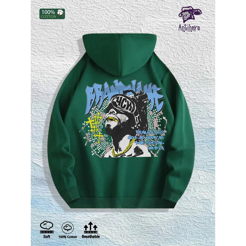 Graffiti - Style Graphic Hoodie 100% Cotton US Warehouse 7