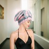 2 Pack Microfiber Hair Drying Cap Towel - Soft &