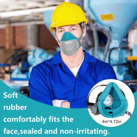 ANUNU Respirator Mask with 20 Filters, Dust Respirator with Replaceable Filters for Painting, Epoxy Resin, Welding, Woodworking and Other Work Protection