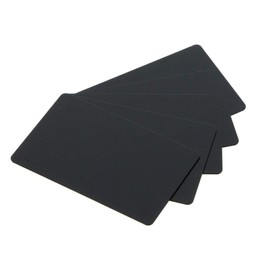 Plastic Cards Food Safe Black Matt Blank [Pack of 50] Blank Cards 86 x 54 mm Plastic Printable