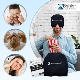 SURGICALMED - Gel Headgear for Cold and Heat (20 x 19 cm) - Gel Cooling Cap - Migraine Mask - Relief from Migraine and Headaches - Migraine Relief Cap - Cold/Warm - Compression Therapy