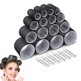 kasanidika Bangs Curler, Thick, Hot Curler, Thick Curl, 28 Piece Set (16 Bangs Curlers + 2 Metal Hairpins), Easy Hand Winding Curler, Harmless to Hair, Korean Style, Natural Curls, For Curly Hair