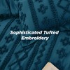 Bedsure Tufted Boho Comforter Set King Size - Teal Boho