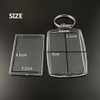 King&Pig 50PCS Key Chains Key Rings with Transparent Clear Picture
