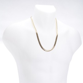 metaltree98 Heavy Cuban Link Chain Necklace Box Clasp Safety Lock 14K Gold Plated 8 mm / 26"