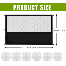 Stair Safety Gate Dog, Animal Safety Gate, Dog Barrier Gate, Portable, Foldable Dog Barrier, Door Safety Gate, No Drilling Required for Stairs, Doors, Hallway (110 x 80 cm, Black)