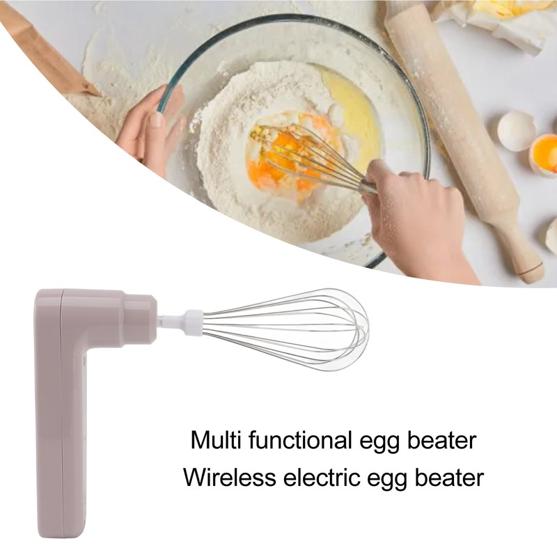Electric Egg Beater 800mah Rechargeable Cordless Hand Blender Efficient Handheld