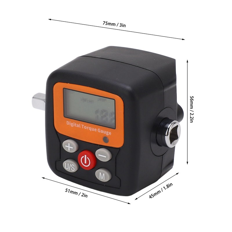 Digital Torsion Meter, Portable Wrench Adapter, 0.9 to 30N.m, 1/4