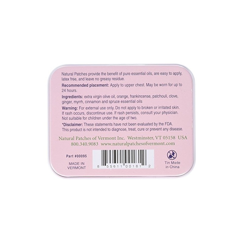 Natural Patches of Vermont Romance Formula Essential Oil Body Patches,