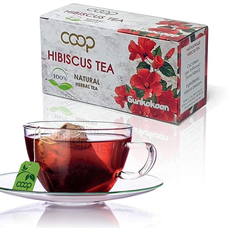 80 Tea Bags Hibiscus Tea 100% Natural - 4 Boxes