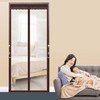 Magnetic Windproof Thermal Curtain for Draft Blocking (Small) Red-Brown Small 10ea