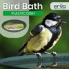 Erva D14GR 14 in. dia. Bird Bath Plastic Dish; Green