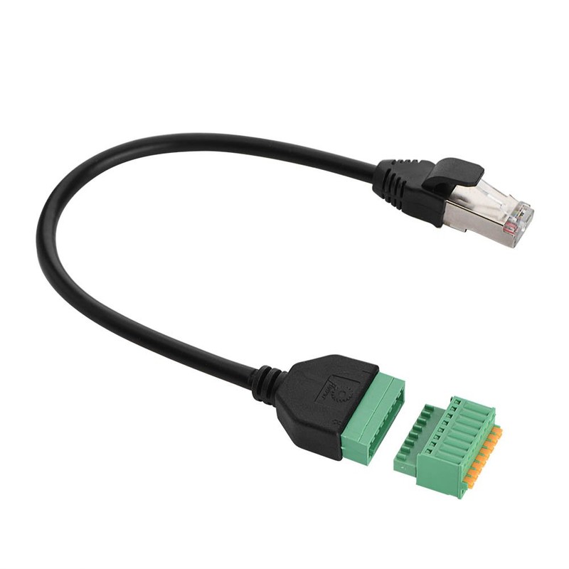 VBESTLIFE RJ45 Male Cable to 8 Pin Spring Adapter Terminal