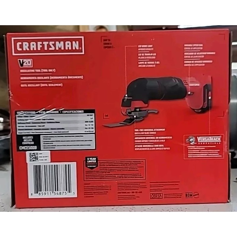 CRAFTSMAN V20 Oscillating Tool CMCE500B Tool Only, **SEALED**