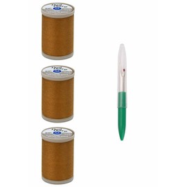 Coats & Clark Sewing Thread Dual Duty XP Heavy Polyester Thread 125 Yards (3-Pack) Spice S950-8150-3P with Seam Ripper