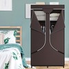 SORCEDAS Portable Wardrobe Closet Storage Organizer Metal Hanging Rack Non-Woven