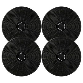 vhbw 4 x Activated Carbon Filters Compatible with Respekta CH69060WA+, CH69090SA+, CH69090WA+, CH66090BSGA, CH69060SA+ Cooker Hood - 16 cm