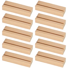 Greyoe Place Card Holders, Table Number Holders Wooden, 10 Pcs Place Card Holder Simple Wooden Card Holder for Wedding Table Name Number, Pictures, Memos, Notes, Photos