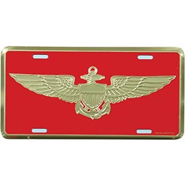 Aviator Badge Decorative Plate 7x13 Wall or Car Display Metal Tag Home Vehicle Interior Decor Non Functional Display Accessory