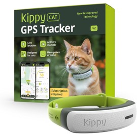 Kippy CAT V2 – GPS Cat Collar – Health & Activity Tracker – Real-Time GPS Locator for Cats – Breakaway Safety Collar – Create Virtual Fences