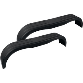 DOMAR D20250 Tandem Mudguard Set 13 to 14 Inch Plastic for Car Trailers Two Pieces 1500 x 220 mm Double Axle Wheel Arch Mud Flaps Wheel Cover for Car Transporter