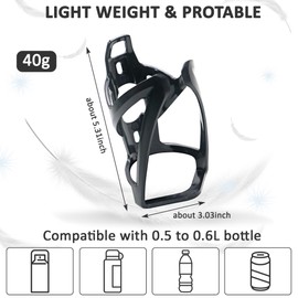 Bike Water Bottle Holder, Universal Lightweight Bicycle Bottle Cage with Screws Tool, Compatible with MTB Road Mountain Bikes, Secure Grip Design, 2-Pack (Black)