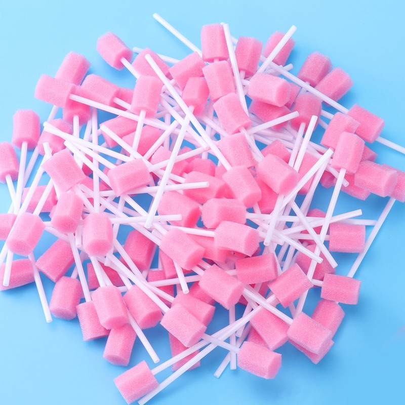 SUPVOX Disposable Oral Care Sponge Swabs Teeth Cleaning Mouth Swabs