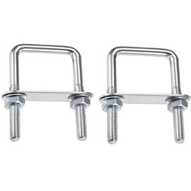 duoyif U Bolt M8 60 x 100 mm U Screws M8 U-Bolt Square Stainless Steel with Nut Frame Plate Washer U Bracket for Pipe Attachment Car Ships Towing 2 Pieces (60 x 100 mm)