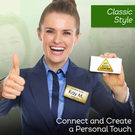 Custom Name Tag, Custom Name Badge, 1.5" x 3", 18 Colors, Durable Engravable Impact Acrylic Material, Made in The USA by My Sign Center (Kona-Ash)