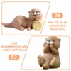 Vaguelly Pack of 16 Miniature Otter Figures Made of Resin
