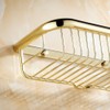 Beelee Wall Mounted Golden Brass Bathroom Commodity Shelf Shower Caddy