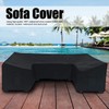 Black UShape Sofa Cover DustProof Waterproof Outdoor Furniture Protective Cover