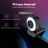 Angetube 4K Webcam with Ring Light, Computer Web Camera for