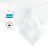 Zollner Tablecloth, Various Sizes, Cotton, Satin Edge, Square, White, 082,