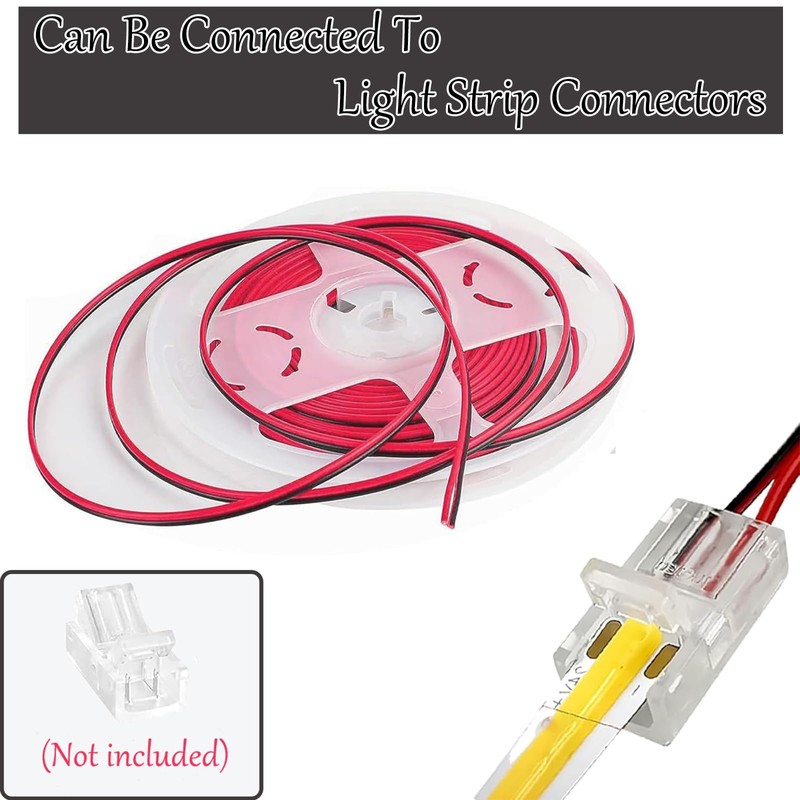 10M/32.8FT Electrical Wire 22AWG, 2-Core Red/Black, 10m PVC Insulated Copper