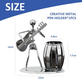 Guitar Pen Holder - Multifunctional Creative Metal Desktop Music Decoration