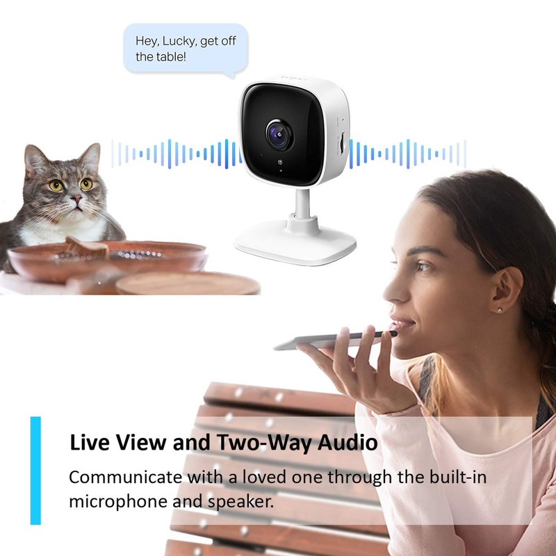 Tapo Mini Smart Security Camera, Indoor CCTV, Works with Alexa