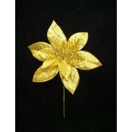 Gold Sparkly Poinsettia Christmas Flower Crafts Wreats Centerpiece Mantel floral