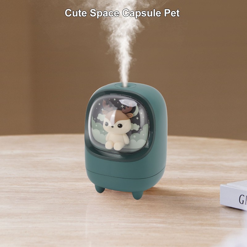 350ml Mini Mist Humidifier Cute Space Capsule Pet Shaped USB