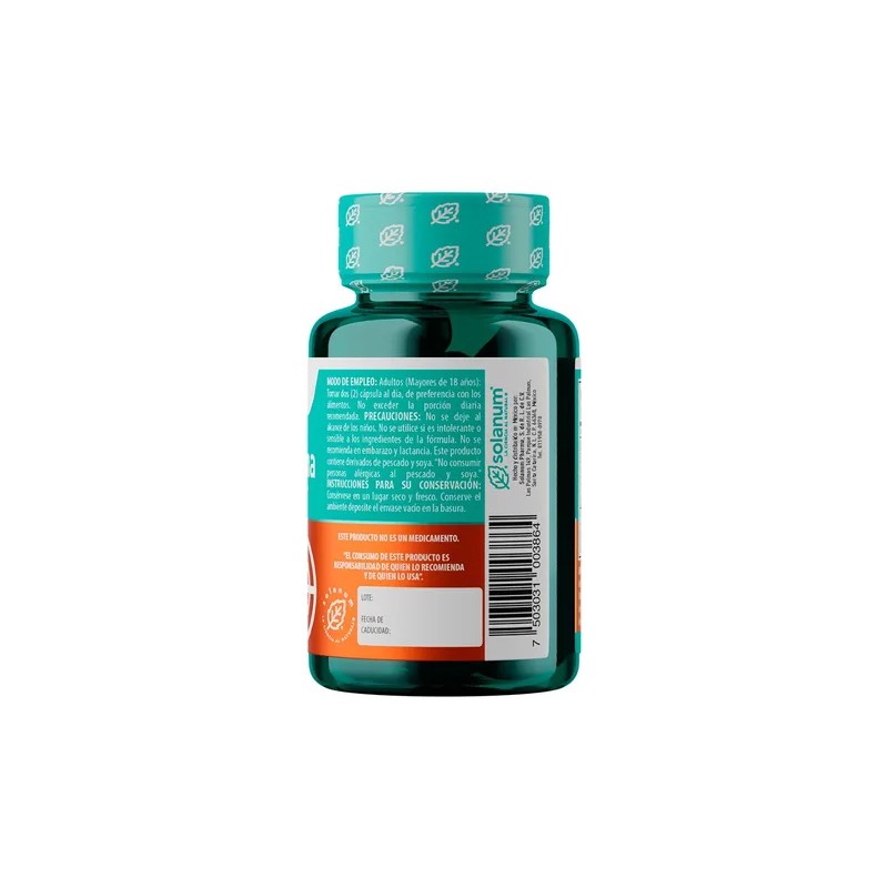 Suplemento en cápsulas Solanum turquesa Glucosamina x 1.4g