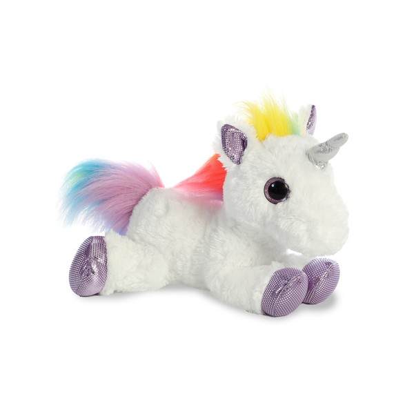 Aurora World Rainbow Unicorn Flopsie, 12 inches