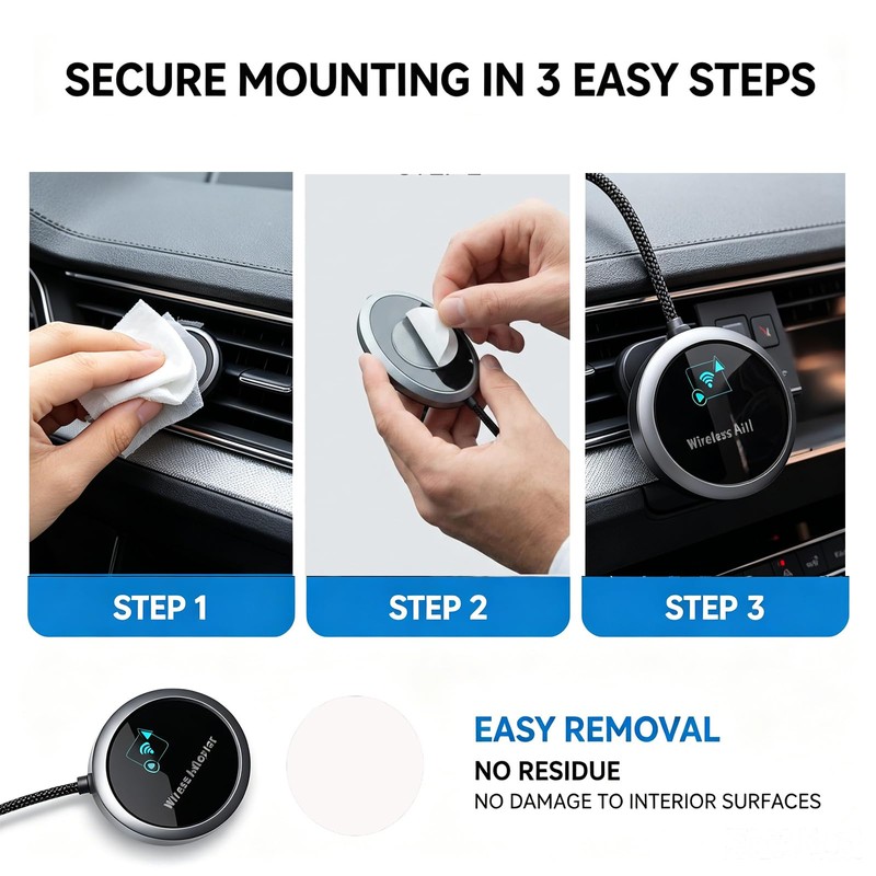 GPY 2-in-1 Wireless CarPlay Adapter 2026 for Apple & Android