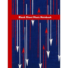 Blank Sheet Music Notebook: music manuscript paper with12 plain staffs / staves and cover featuring antique Japanese textile art