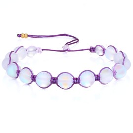 KELITCH Women Moon-Stone Beaded Bracelets Colorful Crystal Strands Bracelets Beach Bracelets Bangles Jewelry