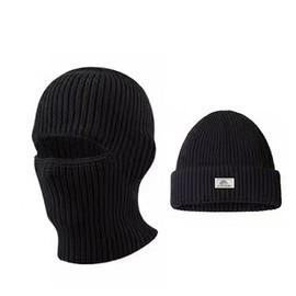 BSLVWG Balaclavas Ski Mask Thermal- Mens Beanie Hat Face Mask 2in1 Full Face Mask Hood Hat Neck Warmer Multifunctional Breathable Windproof Balaclava Cap for Men& Women (UK, Alpha, One Size, Black)